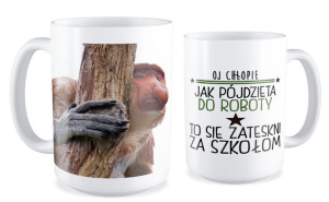 Kubek z nosaczem Jak pójdzieta do roboty