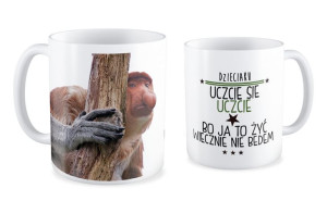 Kubek z nosaczem Dzieciaku uczcie się