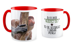Kubek z nosaczem Rozbierz się i ubrań pilnuj