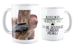 Kubek z nosaczem Rozbierz się i ubrań pilnuj
