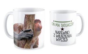 Kubek z nosaczem On ma tatuasz