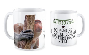 Kubek z nosaczem Jak to do kina