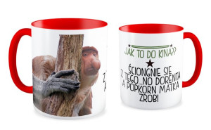 Kubek z nosaczem Jak to do kina