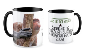 Kubek z nosaczem Jak to do kina