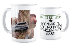 Kubek z nosaczem Jak to do kina