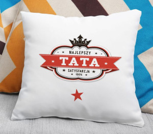 Poduszka Najlepszy tata 100% satysfakcja