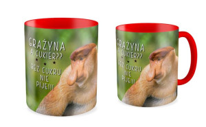 Kubek z nosaczem Bez cukru nie pije