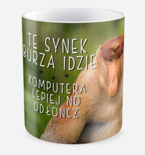 Kubek z nosaczem Synek burza idzie