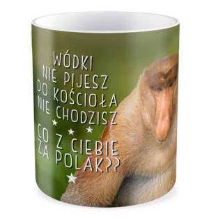 Kubek z nosaczem Co z Ciebie za Polak