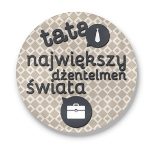 Magnes z otwieraczem z nadrukiem dla Taty Największy dżentelmen świata