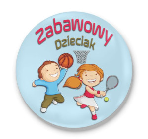 Przypinka z nadrukiem dla dziecka Zabawowy dzieciak