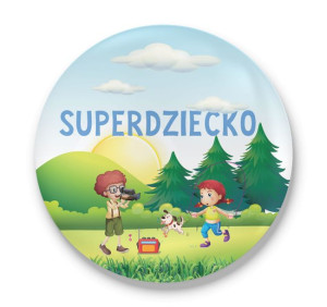 Przypinka z nadrukiem dla dziecka Superdziecko