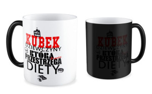 Kubek dla niej Kubek dziewczyny która przestrzega diety