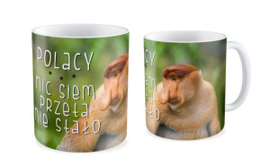 Kubek kibica z nosaczem  Polacy nic siem nie stało