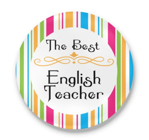 Przypinka dla nauczyciela The Best English Teacher