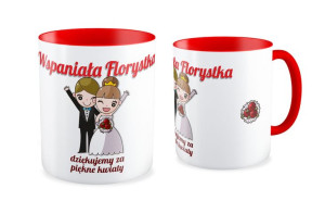 Kubek Wspaniała florystyka dziękujemy za piękne kwiaty