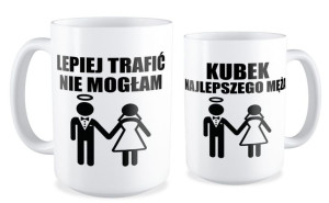 Kubek Najlepszego męża lepiej trafić nie mogłam