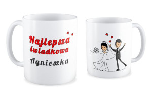 Kubek z imieniem Najlepsza świadkowa