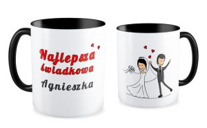 Kubek z imieniem Najlepsza świadkowa