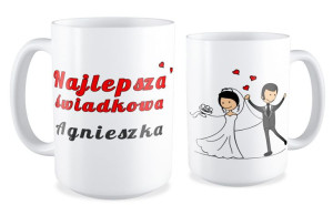 Kubek z imieniem Najlepsza świadkowa