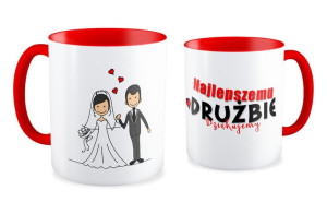 Kubek z imieniem Najlepszemu drużbie dziękujemy