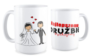 Kubek z imieniem Najlepszemu drużbie dziękujemy