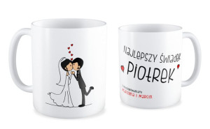 Kubek z imieniem Najlepszy świadek