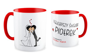 Kubek z imieniem Najlepszy świadek