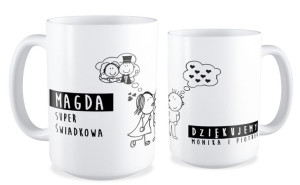 Kubek z imieniem super świadkowa