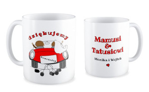Kubek z imieniem  Mamusi i tatusiowi dziękujemy