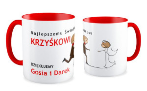 Kubek z imieniem Najlepszemu świadkowi dziękujemy