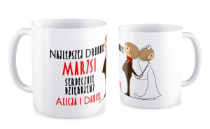 Kubek z imieniem Najlepszej druhnie serdecznie dziękujemy
