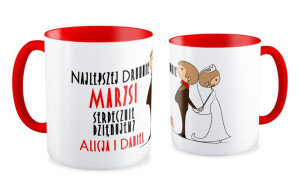 Kubek z imieniem Najlepszej druhnie serdecznie dziękujemy