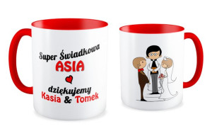 Kubek z imieniem Super świadkowa dziękujemy
