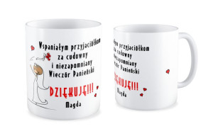 Kubek z imieniem Wspaniałym przyjaciółkom za cudowny i niezapomniany wieczó