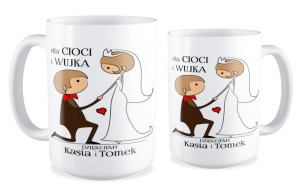 Kubek z imieniem Dla cioci i wujka dziękujemy