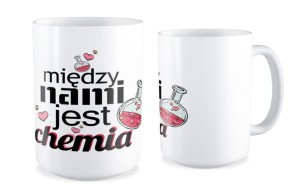 Kubek na walentynki Między nami jest chemia
