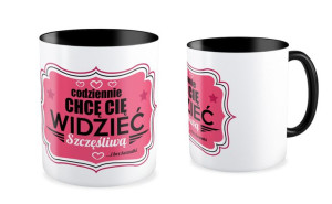 Kubek miłosny Codziennie chcę Cię widzieć szczęśliwą i bez koszulki