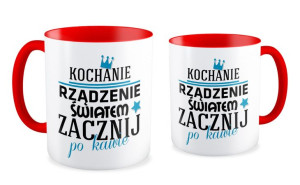 Kubek miłosny Kochanie rządzenie światem zacznij po kawie