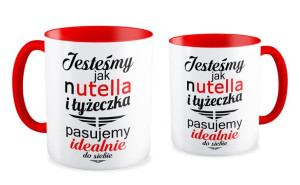 Kubek miłosny Jesteśmy jak Nutella i łyżeczka pasujemy do siebie idealnie
