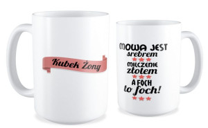 Kubek miłosny Mowa jest srebrem milczenie złotem