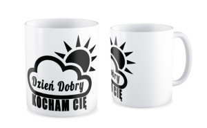 Kubek miłosny Dzień dobry kocham cię