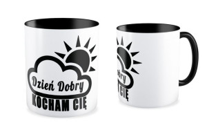 Kubek miłosny Dzień dobry kocham cię