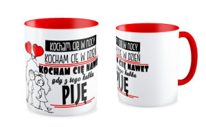 Kubek miłosny Kocham Cię w nocy kocham Cię w dzień