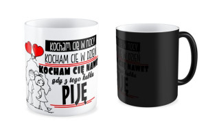 Kubek miłosny Kocham Cię w nocy kocham Cię w dzień