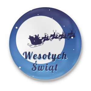 Przypinka świąteczna Wesołych Świąt