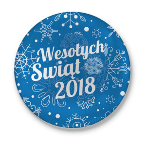 Przypinka świąteczna Wesołych Świąt 2018