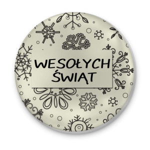 Przypinka świąteczna Wesołych Świąt