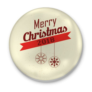 Przypinka świąteczna Merry Christmas 2018