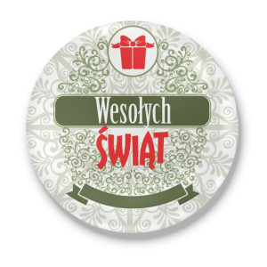 Lusterko świąteczne Wesołych Świąt